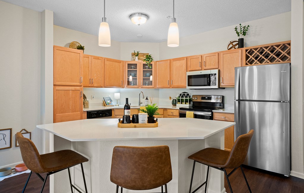 Model Kitchen at The Bluffs at Nine Mile Creek, Minnesota, 55344