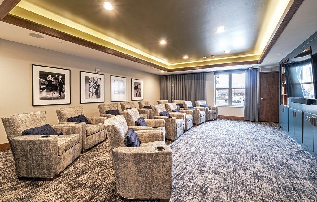Theater Room at Bren Road Station 55+ Apartments, Minnetonka, MN