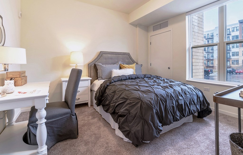 Bedroom at Bren Road Station 55+ Apartments, Minnetonka