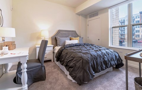 Bedroom at Bren Road Station 55+ Apartments, Minnetonka