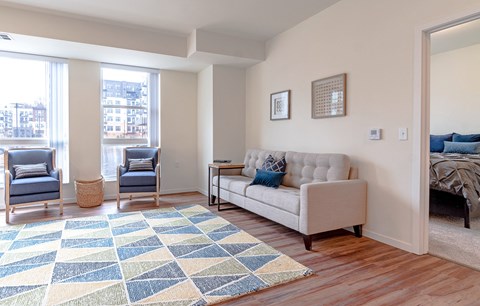 Living Roomat Bren Road Station 55+ Apartments, Minnetonka