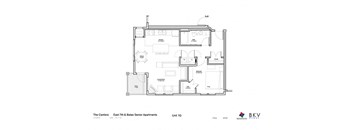 1 Bedroom Floor Plan at The Cambric Senior Apartments, St. Paul