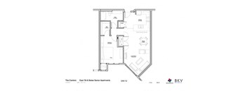 1 Bedroom Floor Plan at The Cambric Senior Apartments, Minnesota, 55106