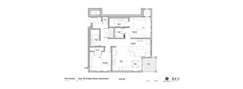 2 Bedroom Floor Plan at The Cambric Senior Apartments, Minnesota, 55106