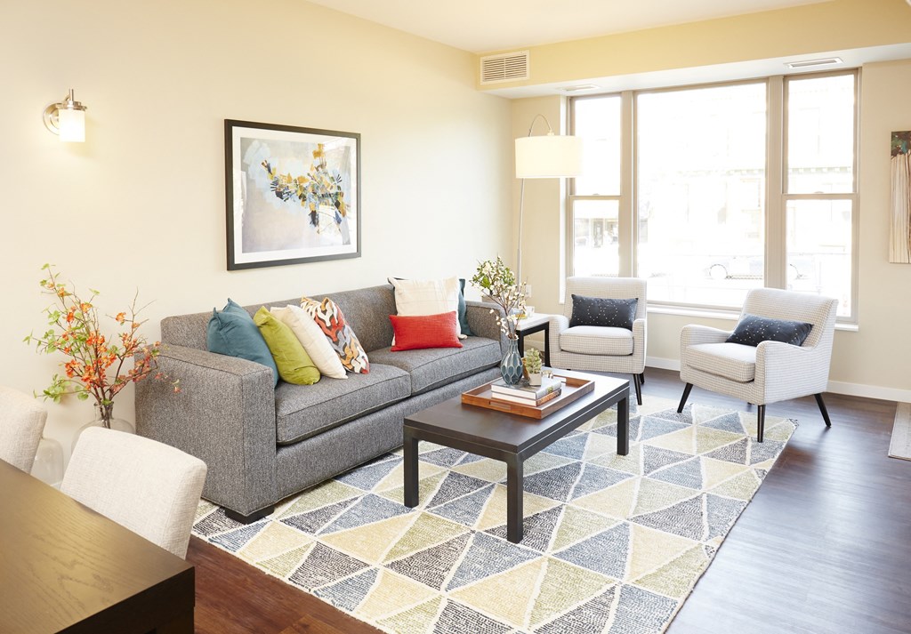 Living Room at The Cambric Senior Apartments, St. Paul