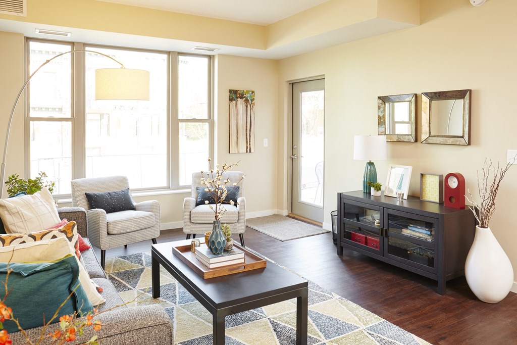 Spacious Living Room at The Cambric Senior Apartments, Minnesota