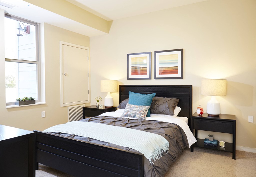 Bedroom at The Cambric Senior Apartments, St. Paul Minnesota