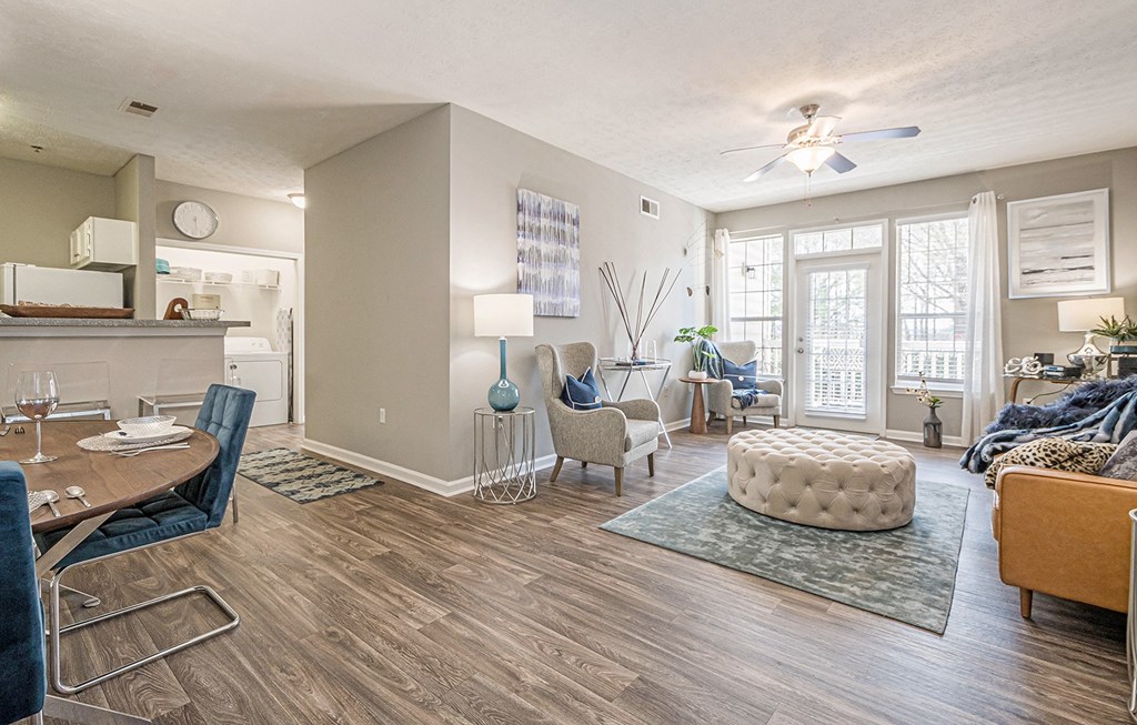 Living Room View at Canterbury Ridge, Canton, Georgia, 30114