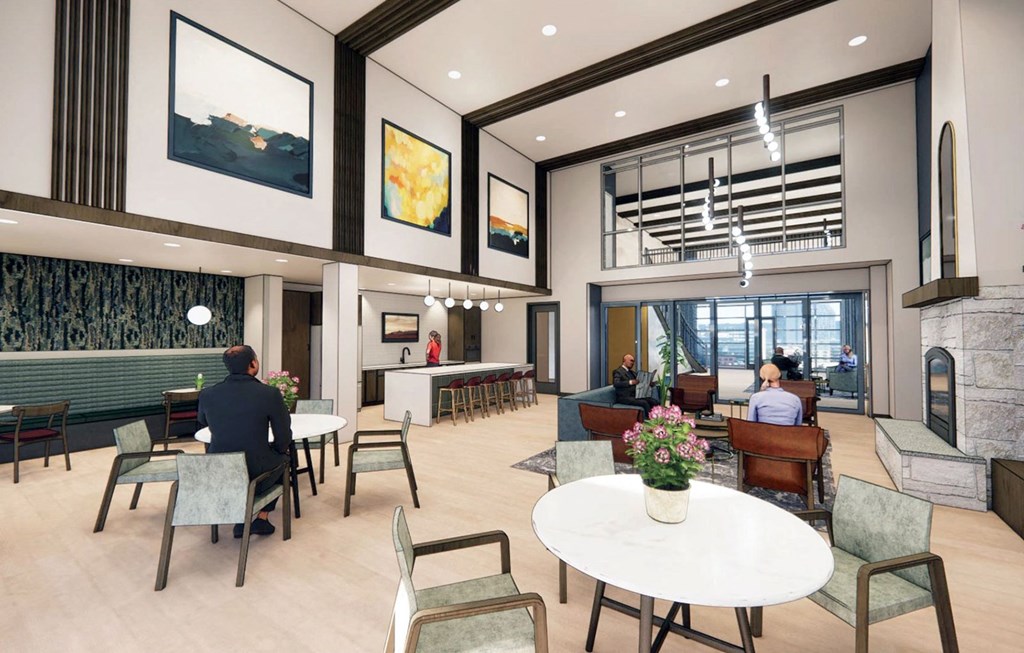 Dominium-Casa Azure-Community Room Rendering