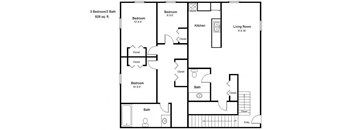 Castlewoods_2 Bedroom Floor Plan
