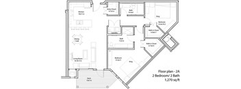 2 Bedroom Floor Plan