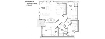 2 Bedroom Floor Plan