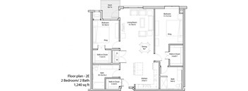 2 Bedroom Floor Plan
