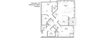2 Bedroom Floor Plan