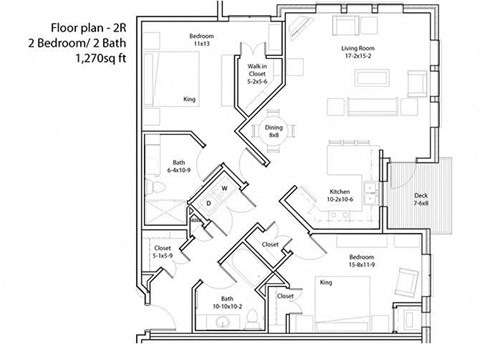 2 Bedroom Floor Plan