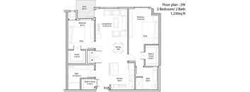 2 Bedroom Floor Plan
