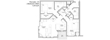 2 Bedroom Floor Plan