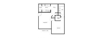 One Bedroom Floor Plan