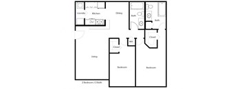 2 Bedroom Floor Plan