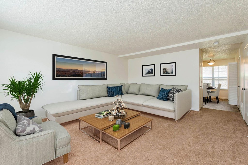 Living Room With TV at The Bluffs at Cherry Hills, Nebraska