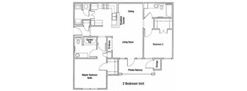 Knolls at West Oaks_2 Bedroom Floor Plan