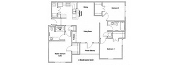 Knolls at West Oaks_3 Bedroom Floor Plan