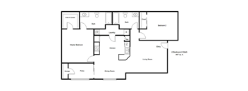 Copper Cove_2 Bedroom Floor Plan