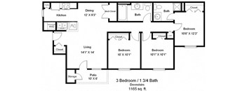 Copper Gate_3 Bedroom Floor Plan