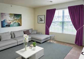 Cortland Estates_Model Apartment Living Room