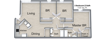 Cortland Estates_3 Bedroom Floor Plan