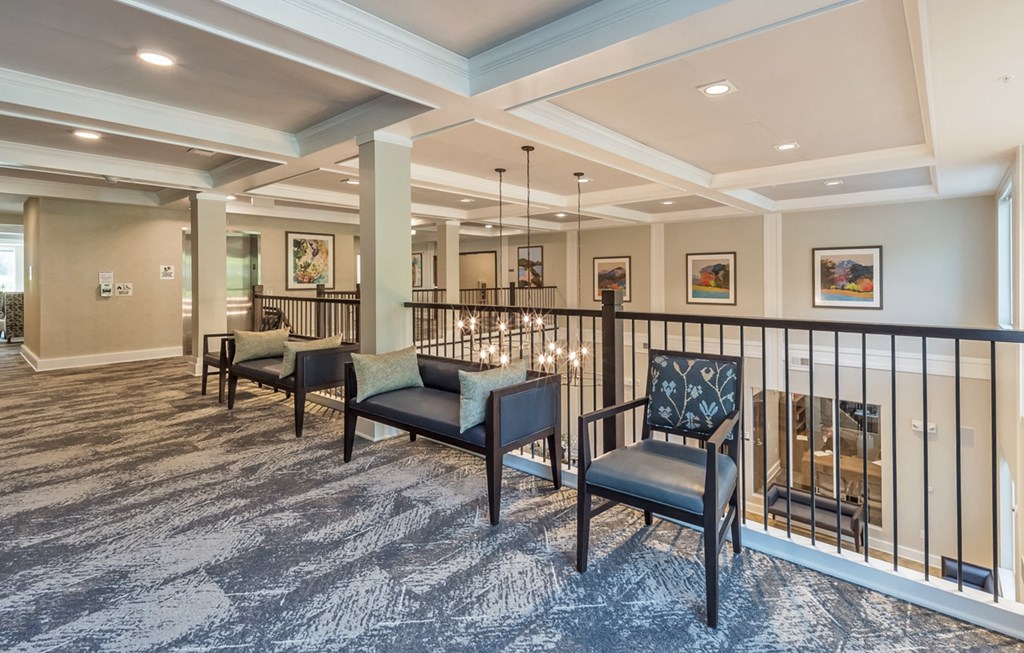 Business Center with laptop at Covington Crossings 55+ Senior Living, Covington, Georgia