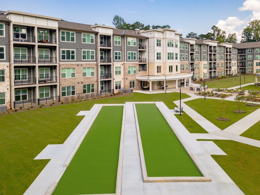 Courtyard way at Covington Crossings 55+ Senior Living, Georgia, 30014