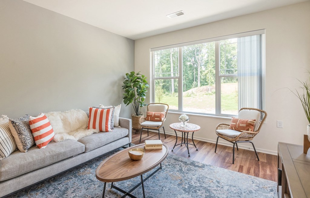 Living Room area at Covington Crossings 55+ Senior Living, Covington, GA