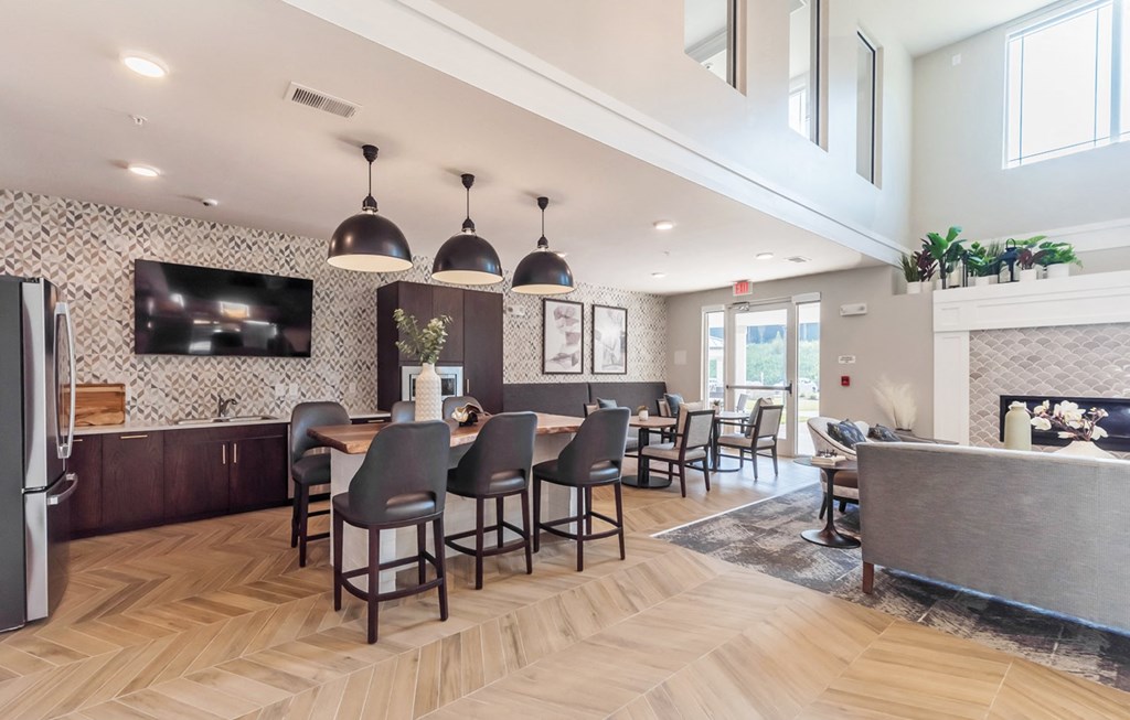 Kitchen area at Covington Crossings 55+ Senior Living, Covington, GA