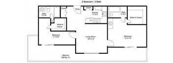 2 Bedroom Floor Plan