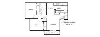 Desert Palms_2 Bedroom Floor Plan