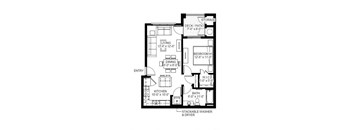 East Range Crossings_1 Bedroom Floor Plan