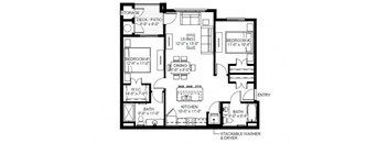 East Range Crossings_2 Bedroom Floor Plan