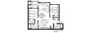 East Range Crossings_2 Bedroom Floor Plan