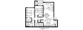 East Range Crossings_2 Bedroom Floor Plan