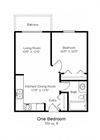 1 Bedroom Floor Plan