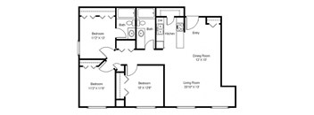 3 Bedroom Floor Plan