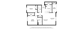 Five Mile Creek_2 Bedroom Floor Plan