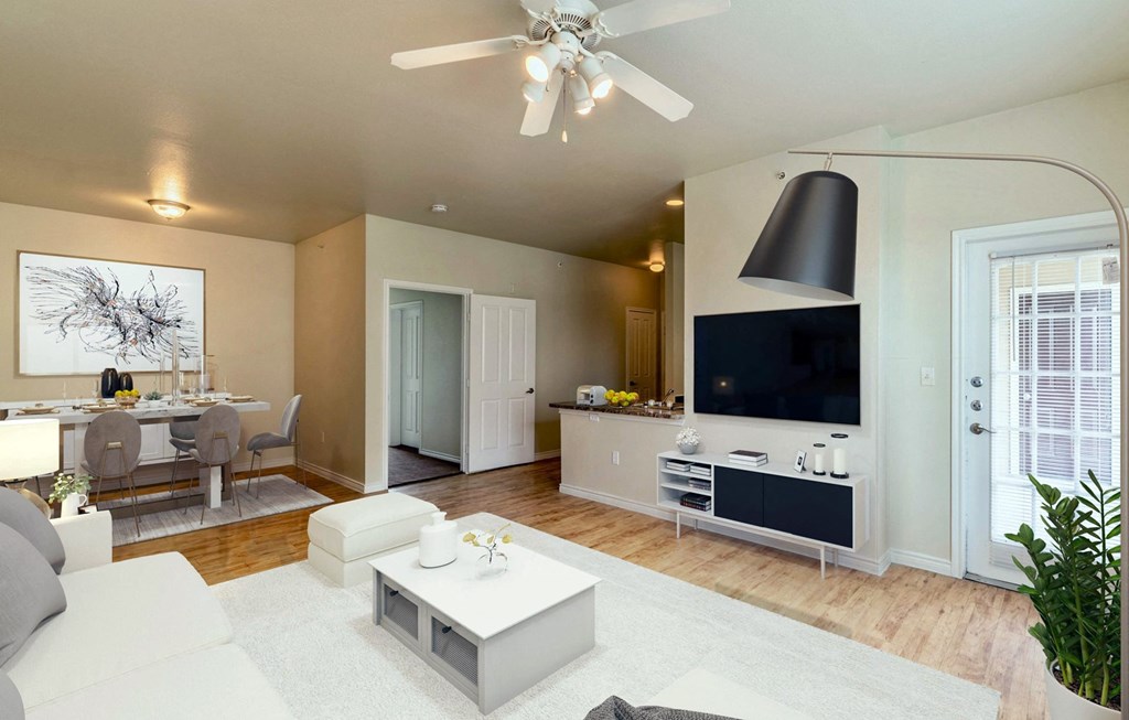 Modern Living Room at Five Mile Creek, Dallas, TX 75224