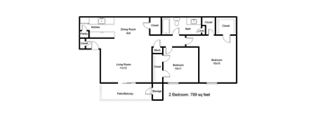 Fox Run_2 Bedroom Floor Plan
