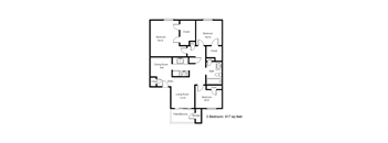Fox Run_3 Bedroom Floor Plan