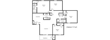 Fox Run_4 Bedroom Floor Plan
