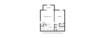 Fulton Pointe_1 Bedroom Floor Plan