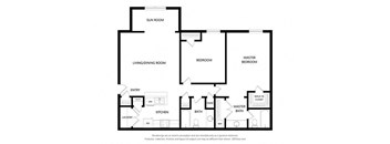 Fulton Pointe_2 Bedroom Floor Plan