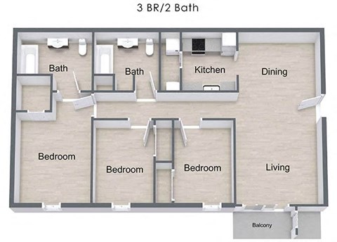 3 Bedroom Floor Plan